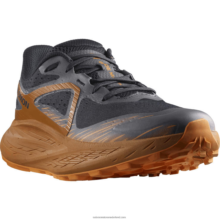 trailrunningschoenen voor heren - glide max tr Salomon 22DD81447 donkere saffier/suiker amandel/oranje peper