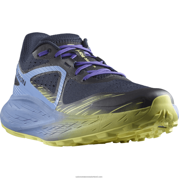 trailrunningschoenen voor heren - glide max tr Salomon 22DD81448 granada sky/donkere saffier/zonnige limoen