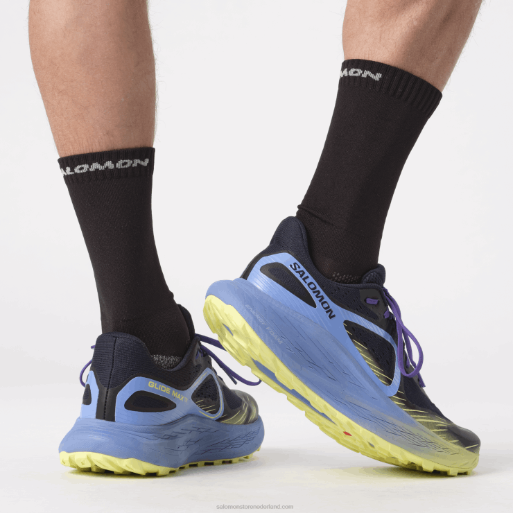 trailrunningschoenen voor heren - glide max tr Salomon 22DD81448 granada sky/donkere saffier/zonnige limoen