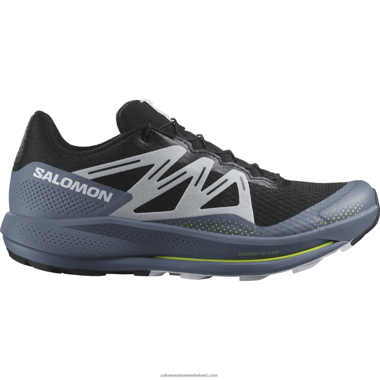 trailrunningschoenen voor heren - pulsar trail Salomon 22DD81459 zwart/porseleinblauw/arctisch ijs