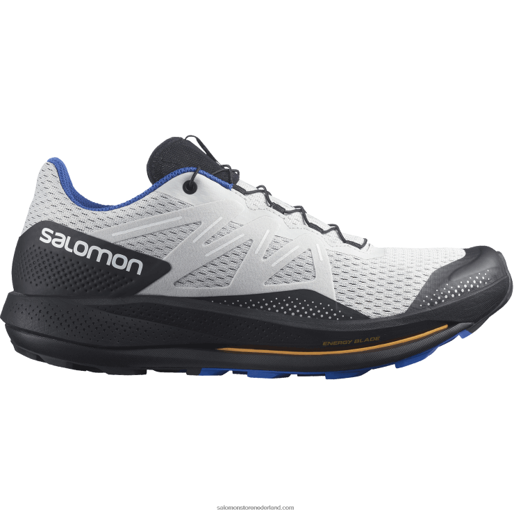 trailrunningschoenen voor heren - pulsar trail Salomon 22DD81461 maansteen/zwart/verblindend blauw
