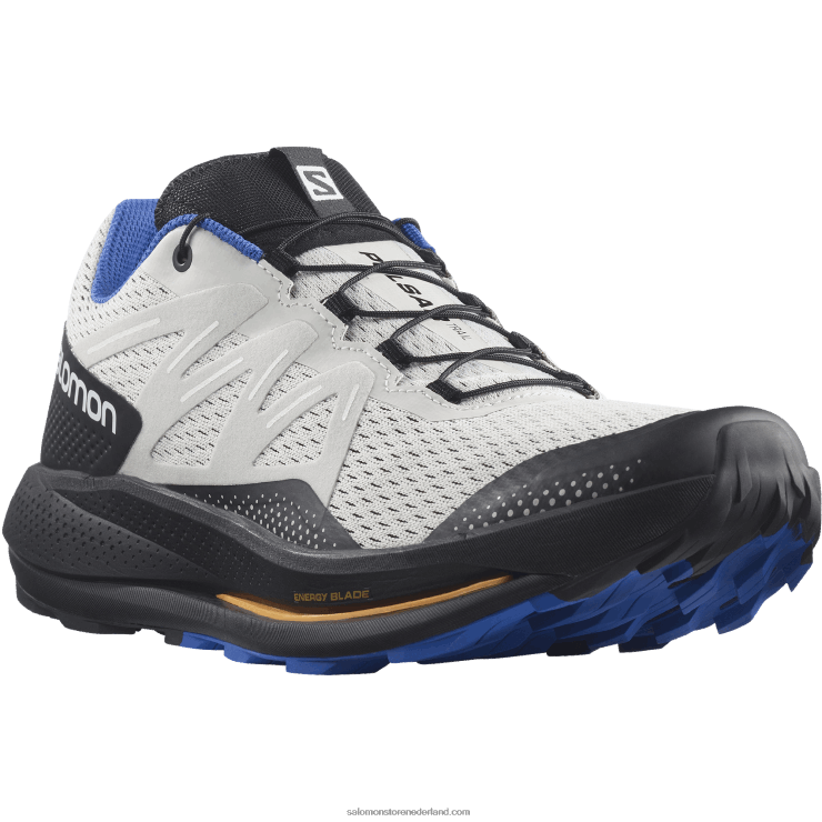 trailrunningschoenen voor heren - pulsar trail Salomon 22DD81461 maansteen/zwart/verblindend blauw