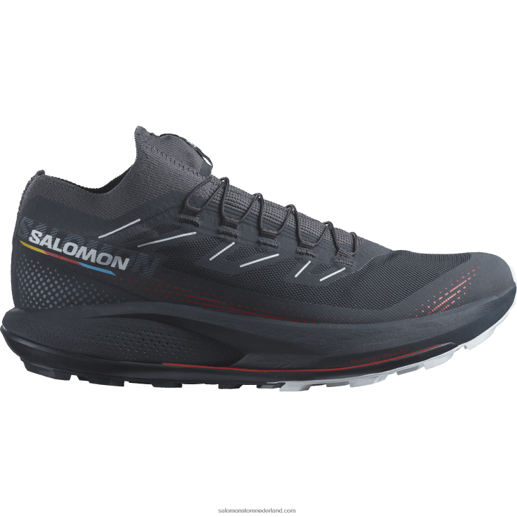trailrunningschoenen voor heren - pulsar trail pro 2 Salomon 22DD81436 koolstof/vurig rood/arctisch ijs