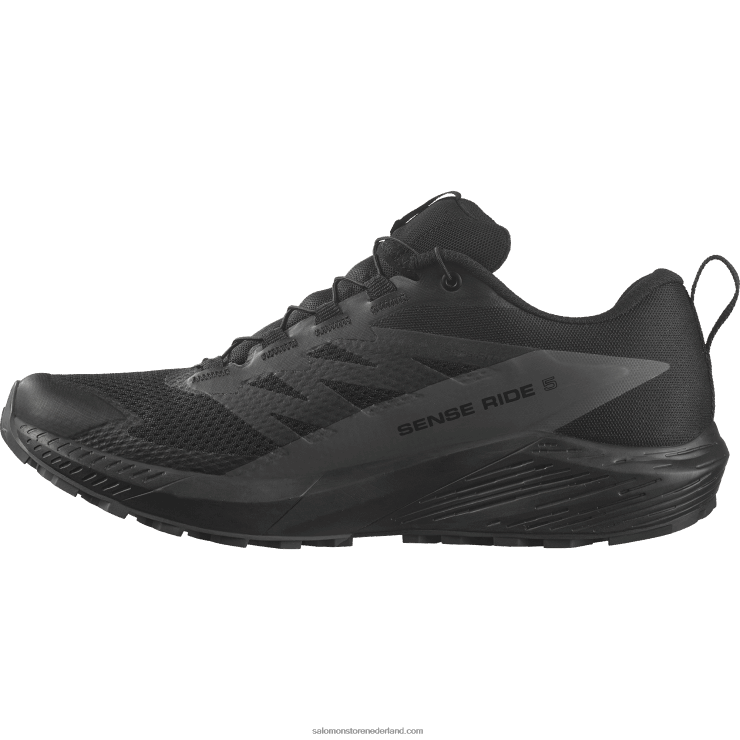 trailrunningschoenen voor heren - sense ride 5 gore-tex Salomon 22DD81444 zwart/magneet