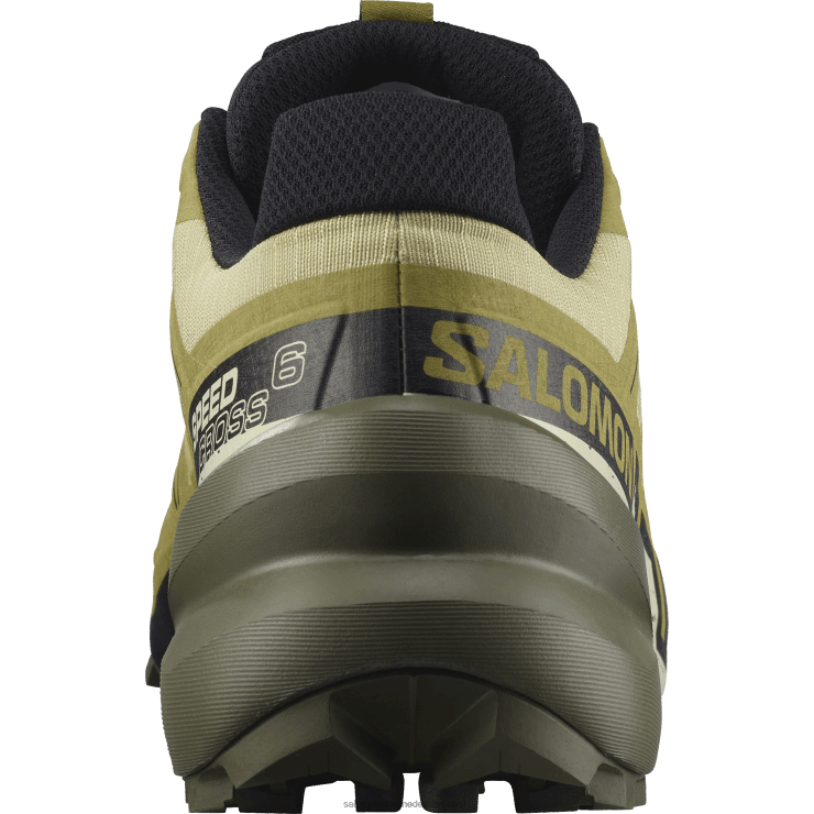 trailrunningschoenen voor heren - speedcross 6 Salomon 22DD81450 prei groen/zwart/gebleekt zand