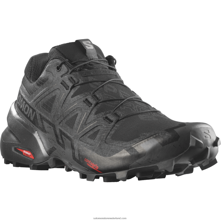 trailrunningschoenen voor heren - speedcross 6 Salomon 22DD81452 zwart/fantoom