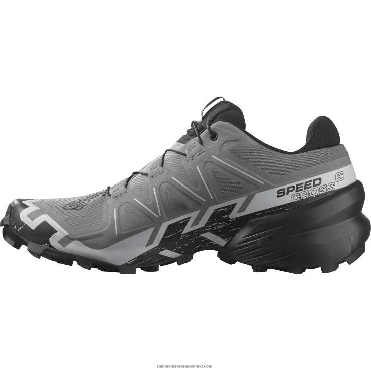 trailrunningschoenen voor heren - speedcross 6 Salomon 22DD81453 rustige tint/zwart/parelblauw