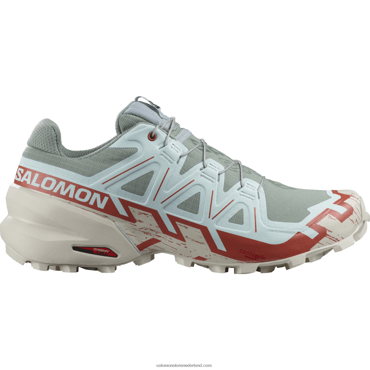 trailrunningschoenen voor heren - speedcross 6 Salomon 22DD81454 lelieblad/regenachtige dag/gebleekte aqua