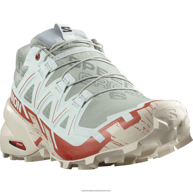 trailrunningschoenen voor heren - speedcross 6 Salomon 22DD81454 lelieblad/regenachtige dag/gebleekte aqua