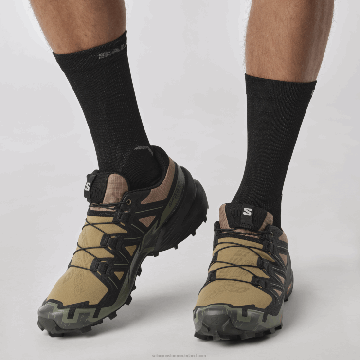 trailrunningschoenen voor heren - speedcross 6 Salomon 22DD81455 kelp/zwart/diep korstmosgroen