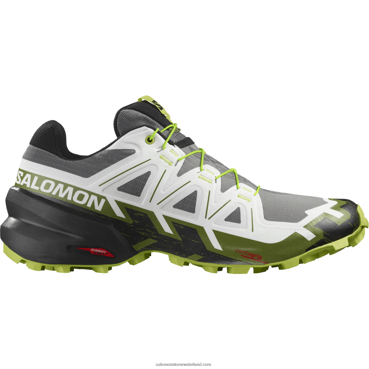 trailrunningschoenen voor heren - speedcross 6 Salomon 22DD81457 zwart/wit/kalkzuur