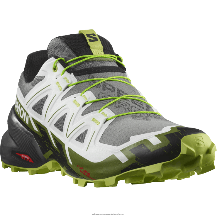 trailrunningschoenen voor heren - speedcross 6 Salomon 22DD81457 zwart/wit/kalkzuur