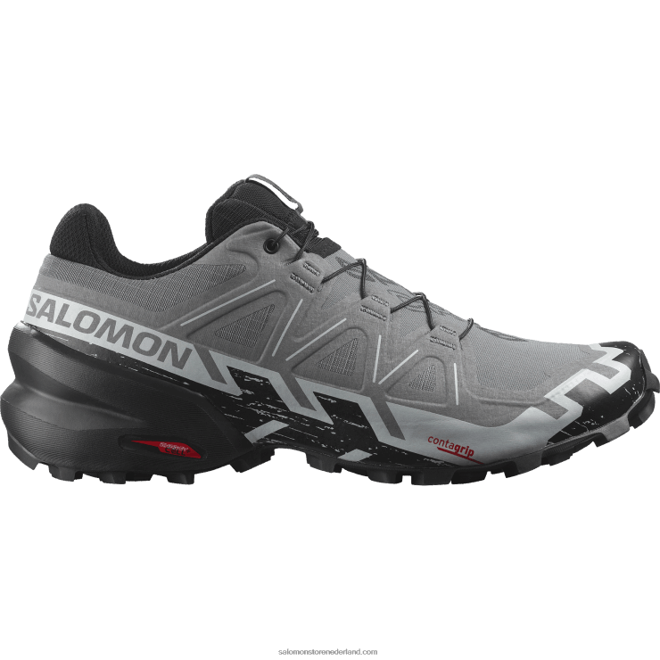 trailrunningschoenen voor heren - speedcross 6 breed Salomon 22DD81470 rustige tint/zwart/parelblauw