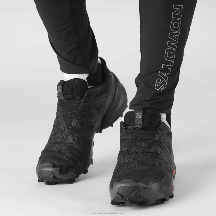 trailrunningschoenen voor heren - speedcross 6 breed Salomon 22DD81471 zwart/fantoom