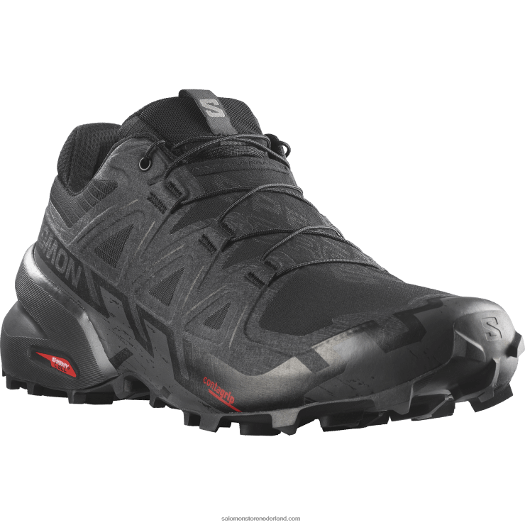 trailrunningschoenen voor heren - speedcross 6 breed Salomon 22DD81471 zwart/fantoom