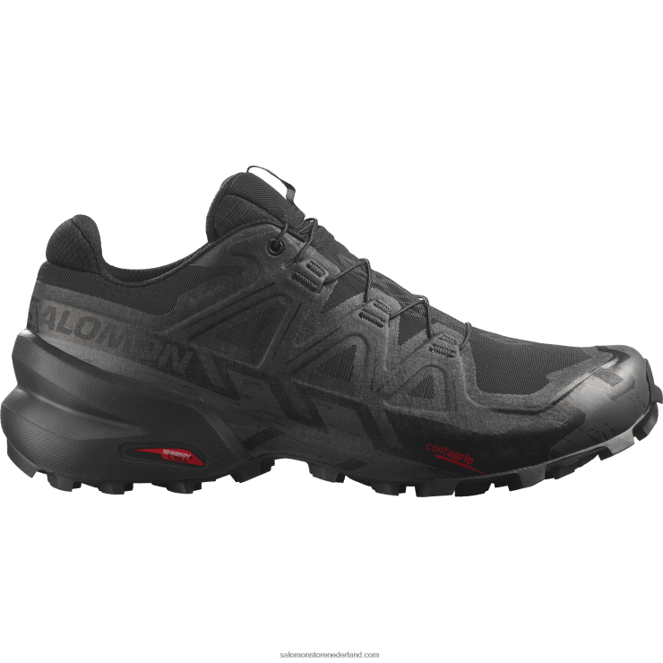 trailrunningschoenen voor heren - speedcross 6 gore-tex Salomon 22DD81465 zwart/fantoom