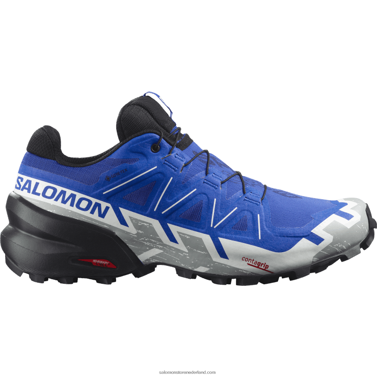trailrunningschoenen voor heren - speedcross 6 gore-tex Salomon 22DD81467 nautisch blauw/zwart/wit