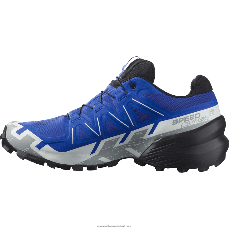 trailrunningschoenen voor heren - speedcross 6 gore-tex Salomon 22DD81467 nautisch blauw/zwart/wit