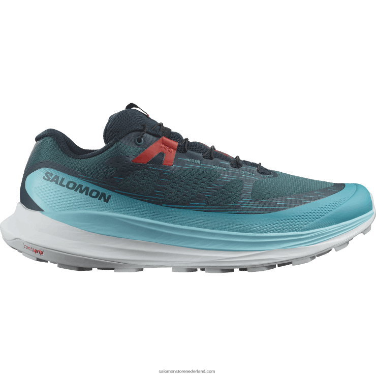 trailrunningschoenen voor heren - ultra glide 2 breed Salomon 22DD81469 atlantisch diep/blauw stralend/vurig rood