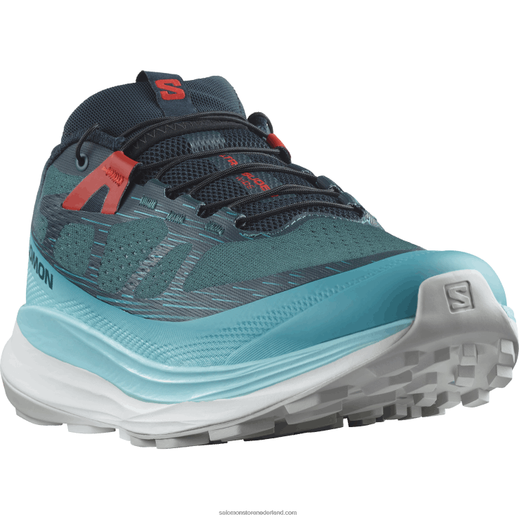 trailrunningschoenen voor heren - ultra glide 2 breed Salomon 22DD81469 atlantisch diep/blauw stralend/vurig rood