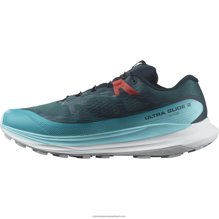 trailrunningschoenen voor heren - ultra glide 2 breed Salomon 22DD81469 atlantisch diep/blauw stralend/vurig rood