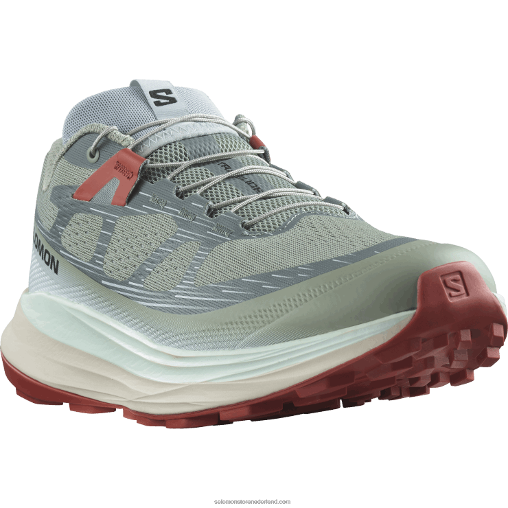 trailrunningschoenen voor heren - ultraglide 2 Salomon 22DD81440 lelieblad/gebleekte aqua/hete saus