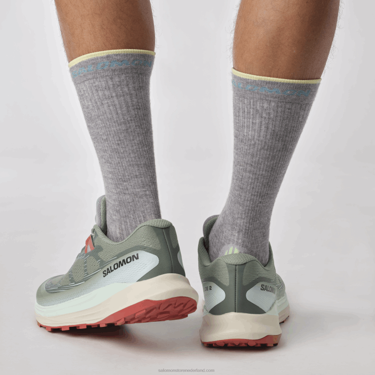 trailrunningschoenen voor heren - ultraglide 2 Salomon 22DD81440 lelieblad/gebleekte aqua/hete saus