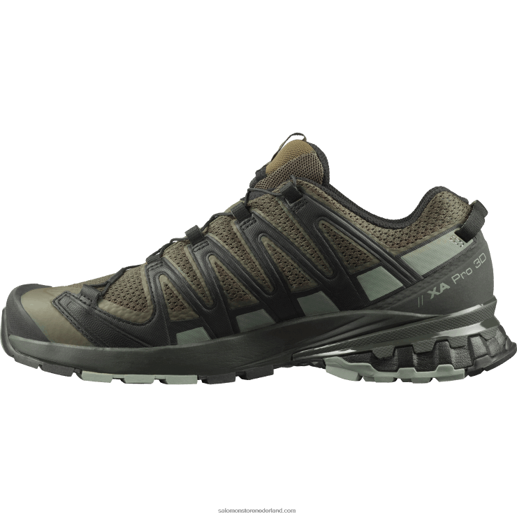 trailrunningschoenen voor heren - xa pro 3d v8 breed Salomon 22DD81473 druivenblad/veen/schaduw