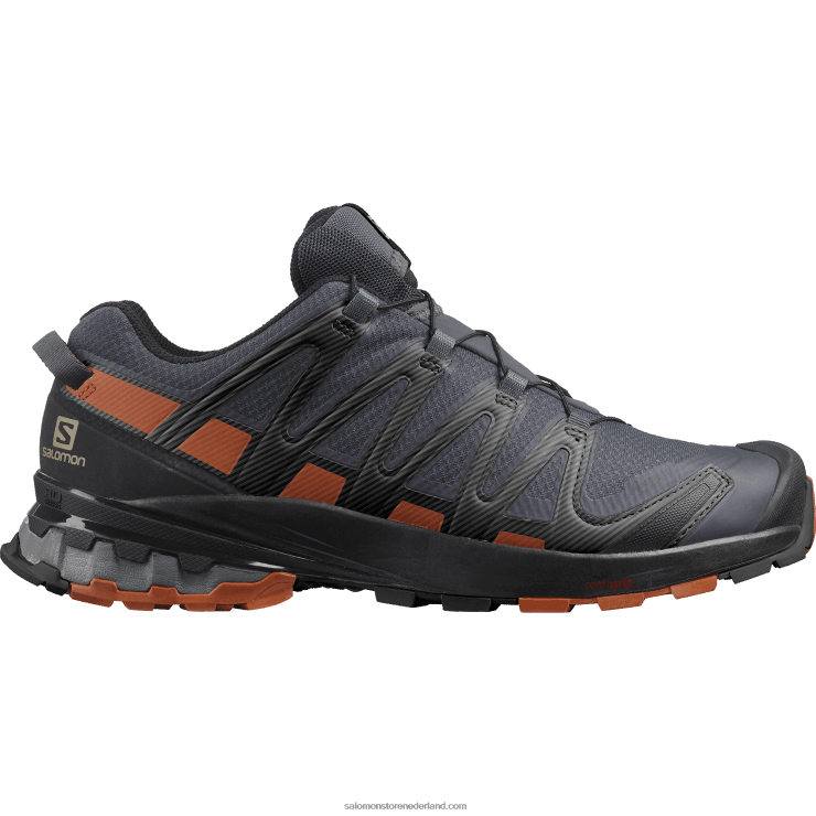 trailrunningschoenen voor heren - xa pro 3d v8 gore-tex Salomon 22DD81481 ebbenhout/karamel café/zwart
