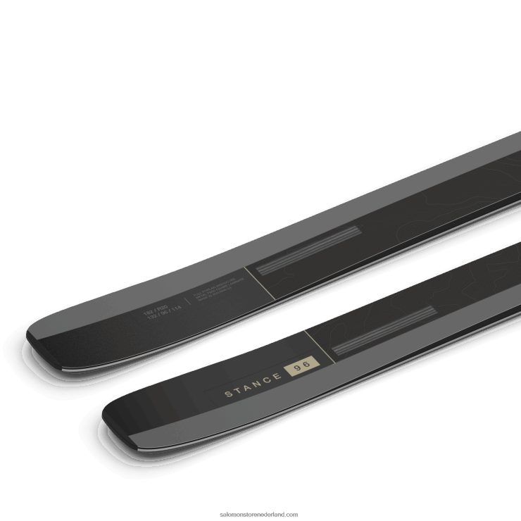 heren all-mountain ski's - stand 96 Salomon 22DD81213 zwart/donkergrijs/licht kakhi metallic