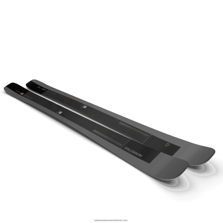 heren all-mountain ski's - stand 96 Salomon 22DD81213 zwart/donkergrijs/licht kakhi metallic