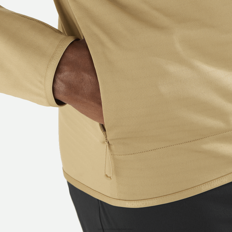 tussenlaagjack met volledige rits voor heren - essentieel lichtwarm Salomon 22DD8552 kelp