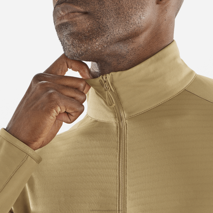 tussenlaagjack met volledige rits voor heren - essentieel lichtwarm Salomon 22DD8552 kelp