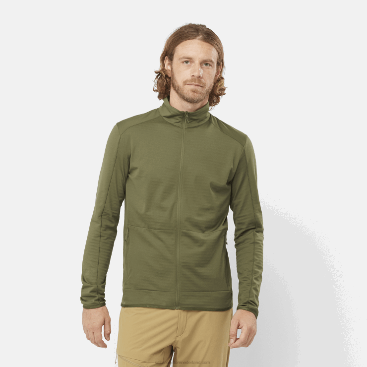 tussenlaagjack met volledige rits voor heren - essentieel lichtwarm Salomon 22DD8555 druivenblad
