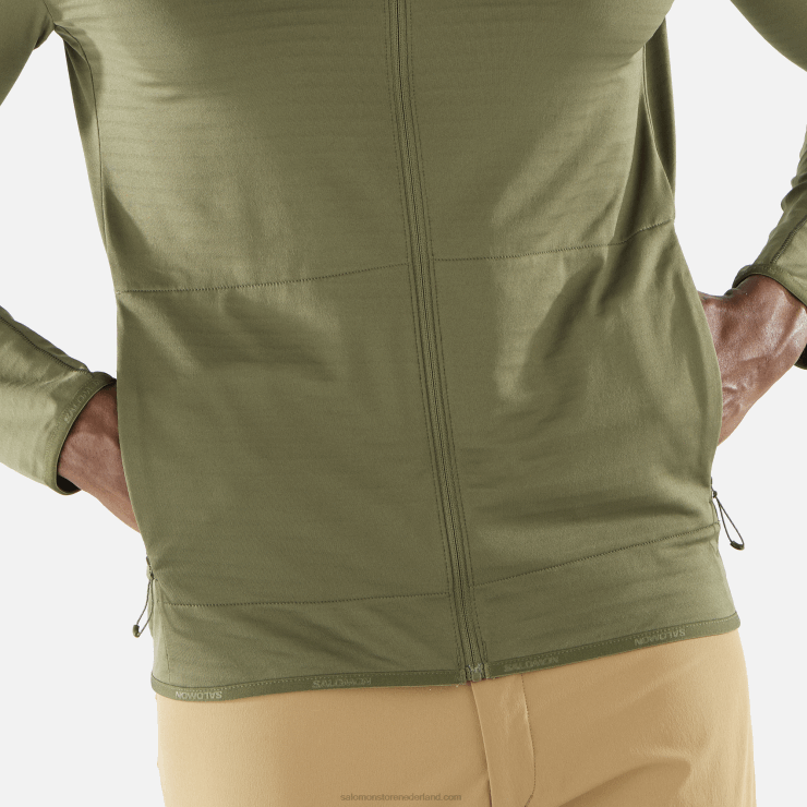 tussenlaagjack met volledige rits voor heren - essentieel lichtwarm Salomon 22DD8555 druivenblad