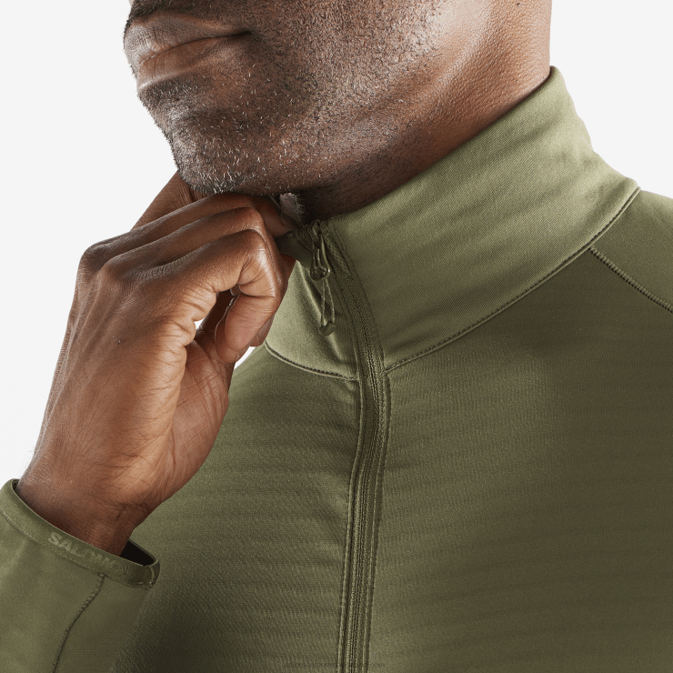 tussenlaagjack met volledige rits voor heren - essentieel lichtwarm Salomon 22DD8555 druivenblad