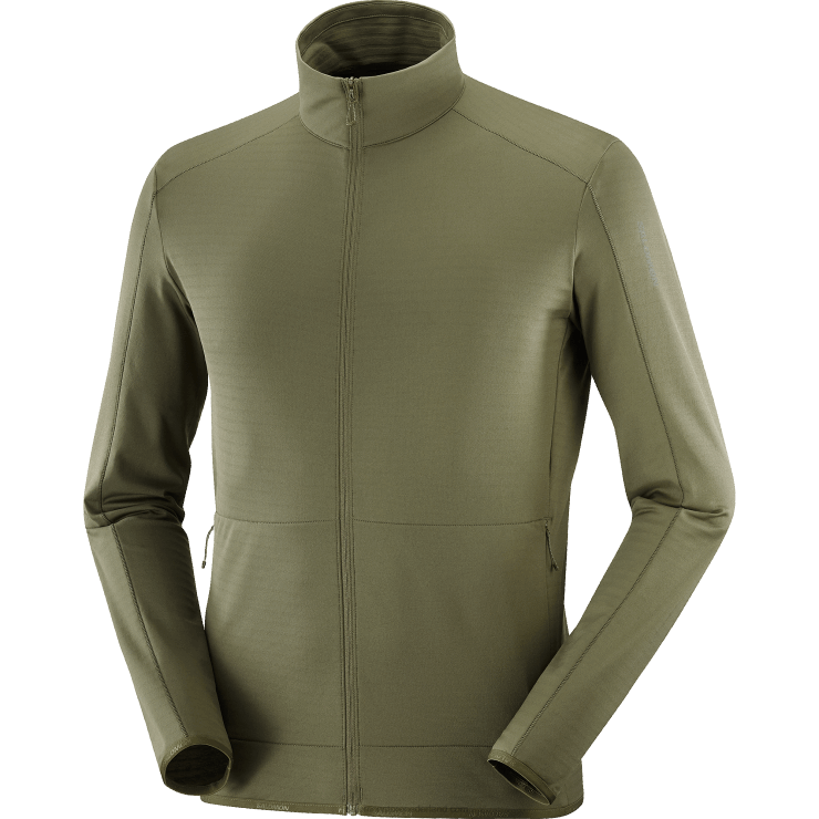 tussenlaagjack met volledige rits voor heren - essentieel lichtwarm Salomon 22DD8555 druivenblad