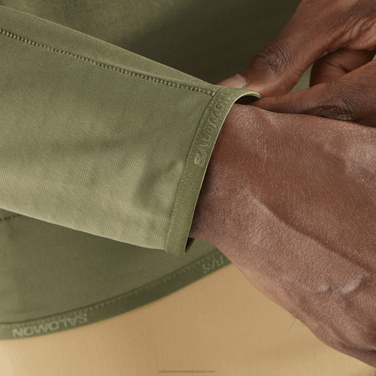 tussenlaagjack met volledige rits voor heren - essentieel lichtwarm Salomon 22DD8555 druivenblad