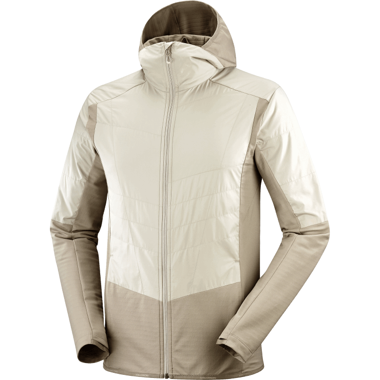 tussenlaagjack voor heren met capuchon - all season hybride Salomon 22DD8558 geroosterde cashew/plaza taupe