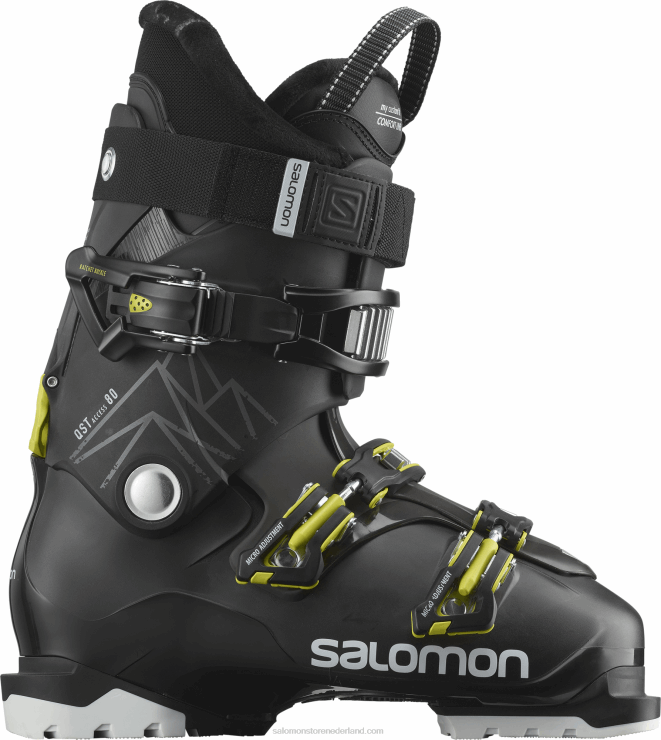 heren all-mountain laarzen - qst toegang 80 Salomon 22DD81226 zwart/beluga/zuurgroen
