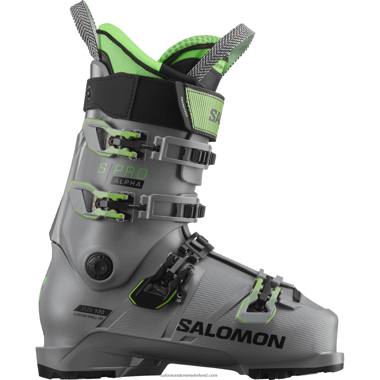 skischoenen voor heren - s/pro alpha 120 Salomon 22DD81230 staalgrijs/pastel neongroen 1/zwart