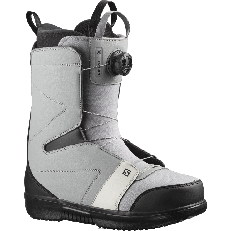 heren snowboardschoenen - faction boa Salomon 22DD8599 grijs/zwart/wit