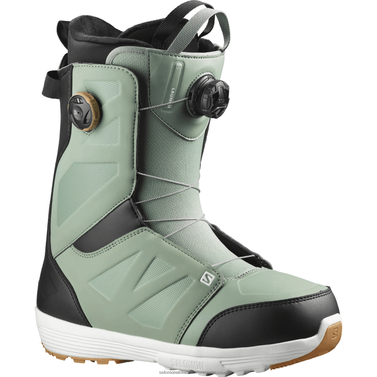 snowboardschoenen heren - launch boa sj boa Salomon 22DD8590 salie/zwart/wit