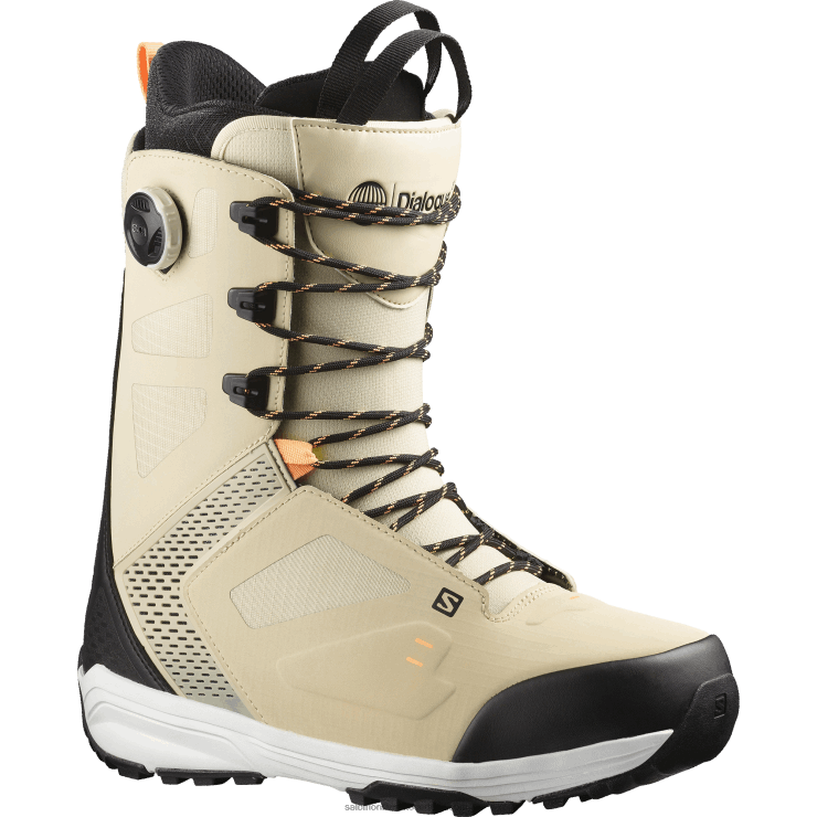 snowboardschoenen voor heren - dialog lace sj boa Salomon 22DD8585 mist/zwart/wit