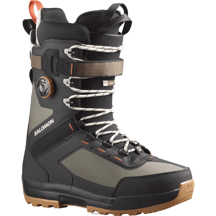 snowboardschoenen voor heren - echo lace sj boa Salomon 22DD8593 legergroen-x/zwart/gebrand oker