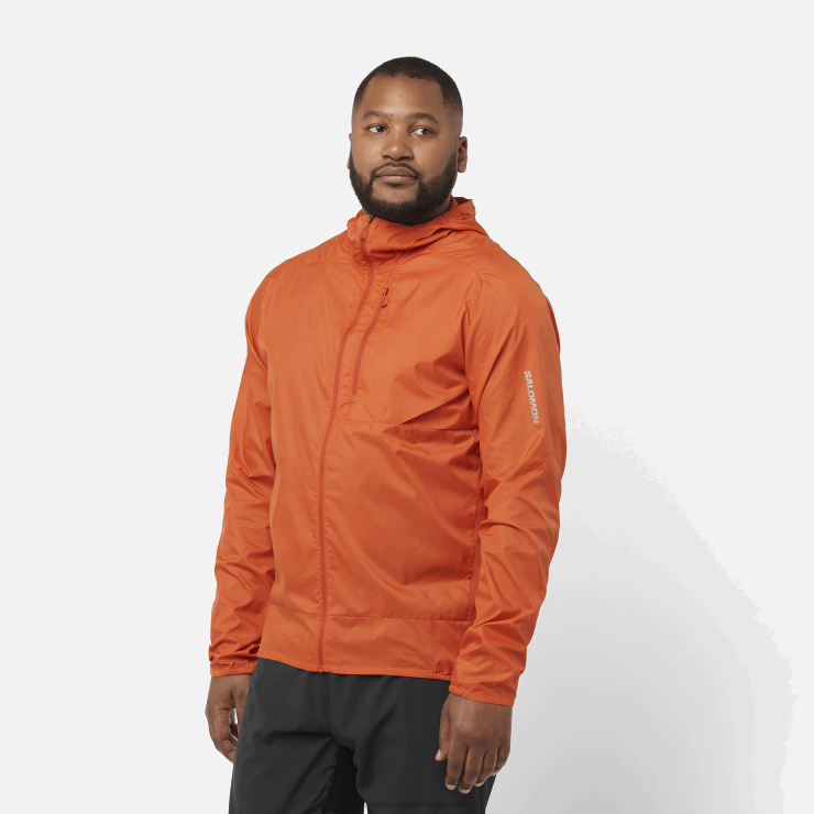 heren windjack met capuchon - bonatti cross wind Salomon 22DD81091 gebrande oker