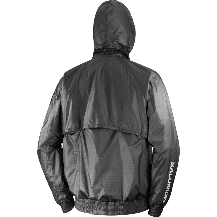 heren windjack met capuchon - equipe Salomon 22DD81086 diep zwart
