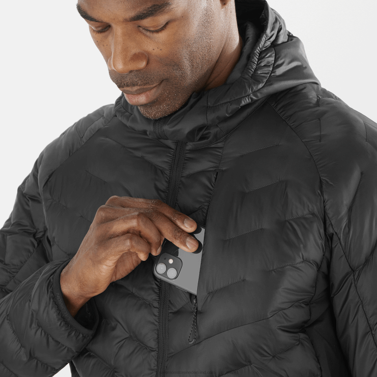 isolerend jack met capuchon voor heren - outline primaloft Salomon 22DD81087 diep zwart