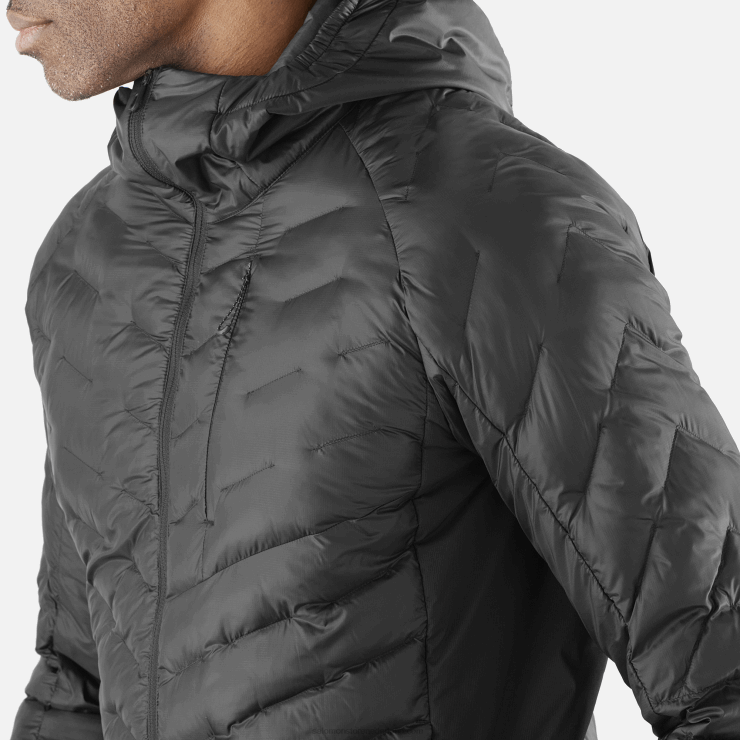 isolerend jack met capuchon voor heren - outline primaloft Salomon 22DD81087 diep zwart