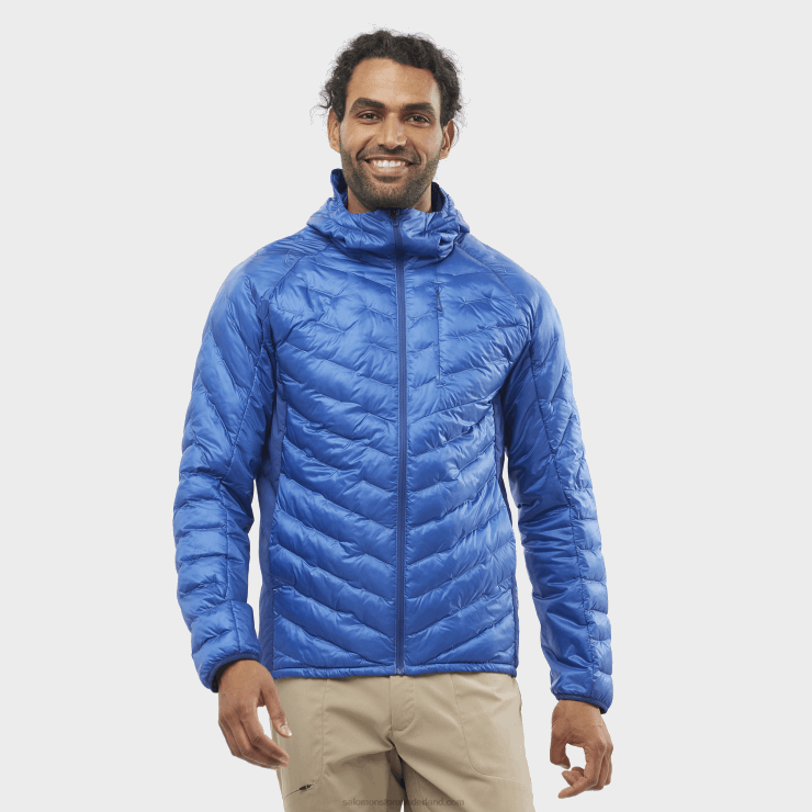 isolerend jack met capuchon voor heren - outline primaloft Salomon 22DD81089 nautisch blauw/navy pioenroos